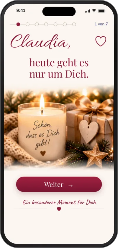 Szene 1 von 7: Persönliche Begrüßung